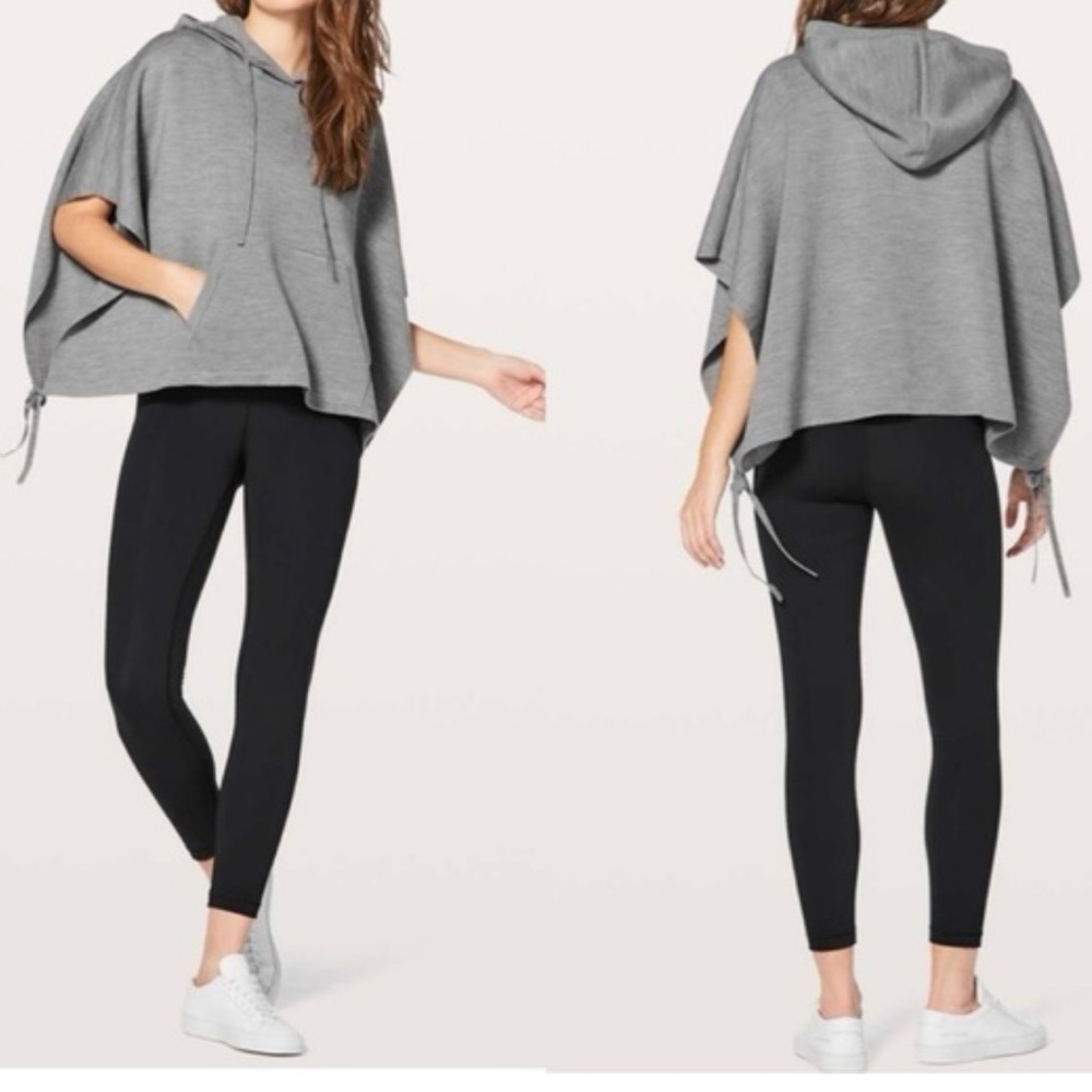 Lululemon Athletica Gray Hooded Poncho Size OS pre-owned.